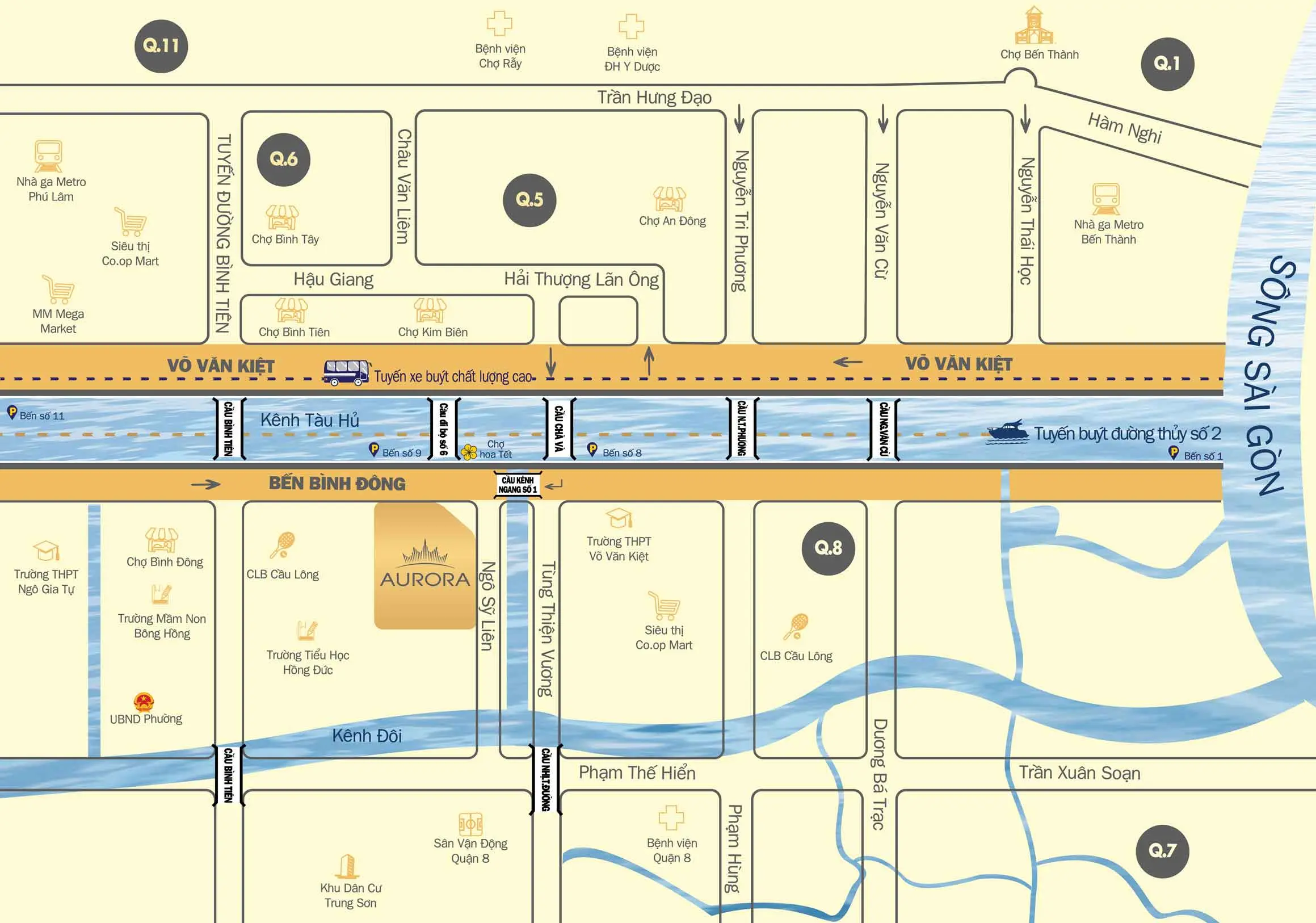bản đồ vị trí aurora residences