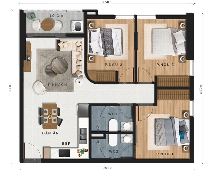 căn hộ loại c aurora residences