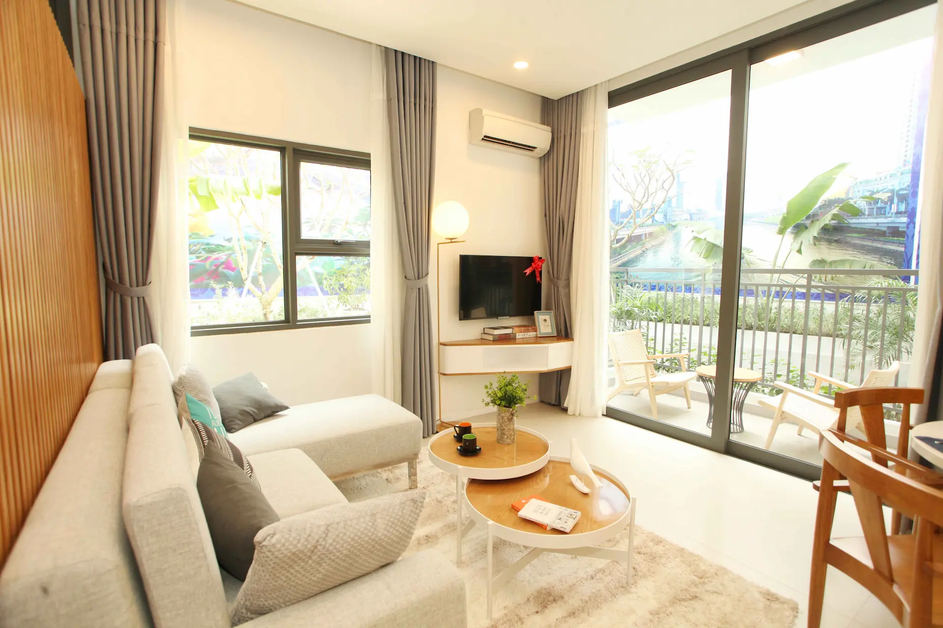 phòng khách căn hộ aurora residences